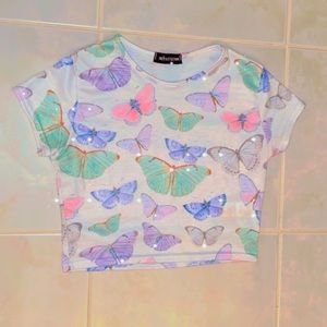 Butterfly crop top